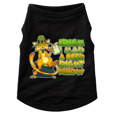Irish I had A Beer Right Meow Doggie Tank