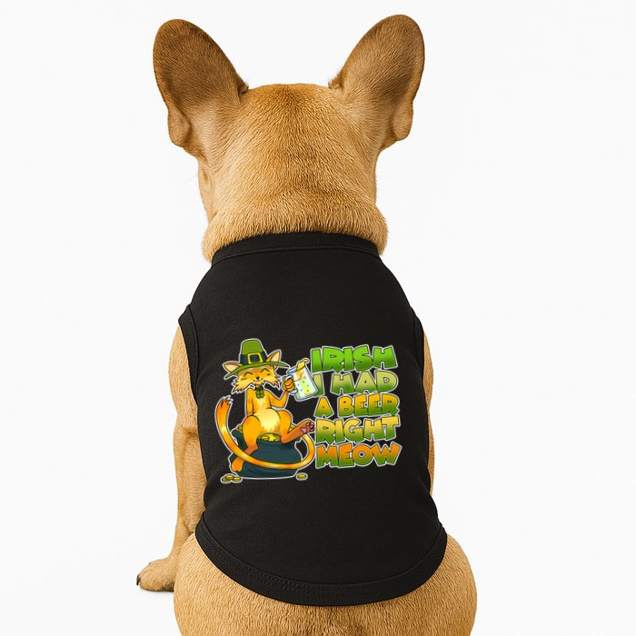 Irish I had A Beer Right Meow Doggie Tank