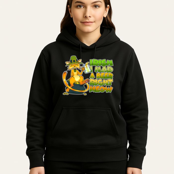 Irish I had A Beer Right Meow Hoodie