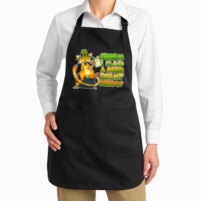 Irish I had A Beer Right Meow Apron