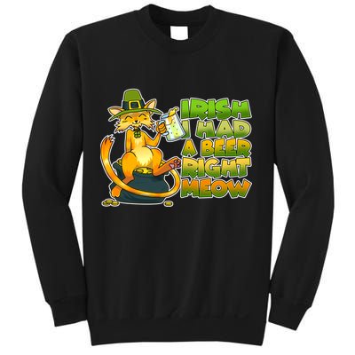 Irish I had A Beer Right Meow Sweatshirt