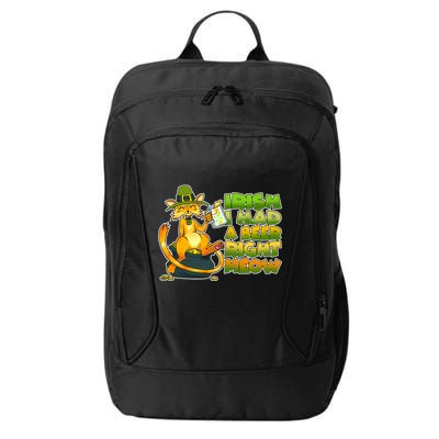 Irish I had A Beer Right Meow City Backpack