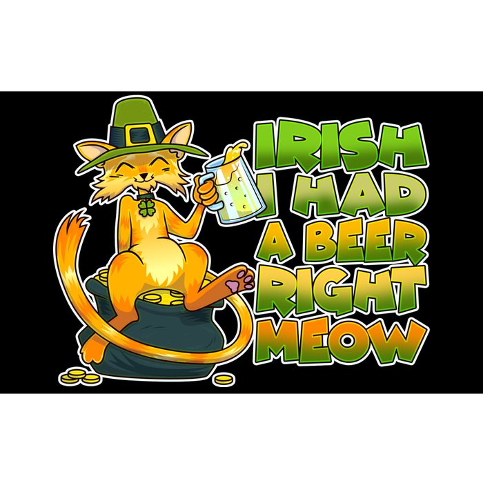 Irish I had A Beer Right Meow Bumper Sticker