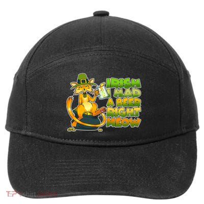Irish I had A Beer Right Meow 7-Panel Snapback Hat