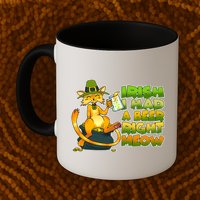 Irish I had A Beer Right Meow Mug