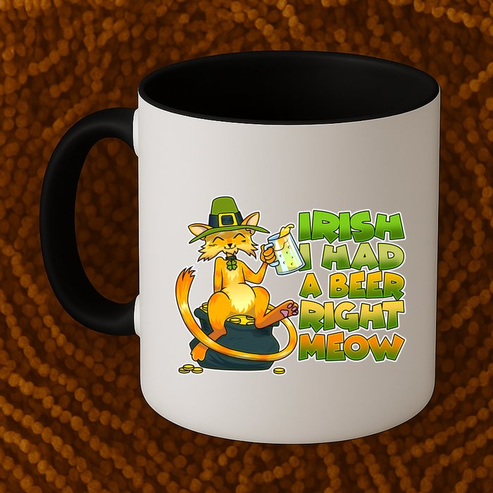 Irish I had A Beer Right Meow Mug