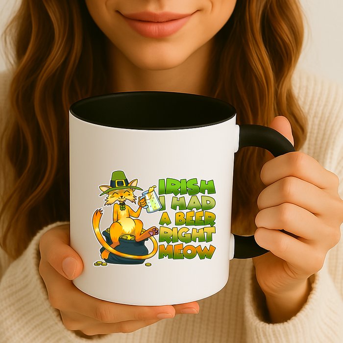 Irish I had A Beer Right Meow Mug