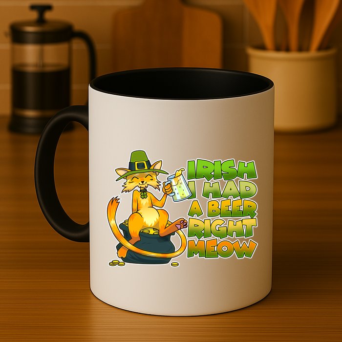 Irish I had A Beer Right Meow Mug