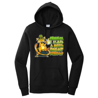 Irish I had A Beer Right Meow Women's Pullover Hoodie