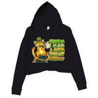 Irish I had A Beer Right Meow Crop Fleece Hoodie