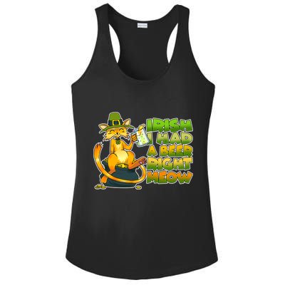 Irish I had A Beer Right Meow Ladies PosiCharge Competitor Racerback Tank