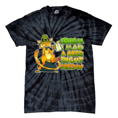 Irish I had A Beer Right Meow Tie-Dye T-Shirt