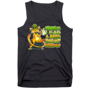 Irish I had A Beer Right Meow Tank Top