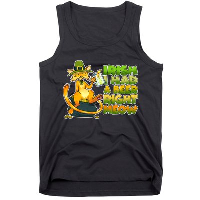 Irish I had A Beer Right Meow Tank Top