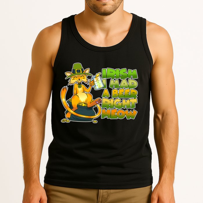 Irish I had A Beer Right Meow Tank Top
