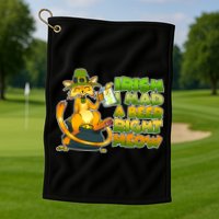 Irish I had A Beer Right Meow Golf Towel