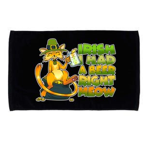 Irish I had A Beer Right Meow Microfiber Hand Towel