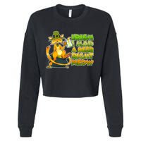 Irish I had A Beer Right Meow Cropped Pullover Crew