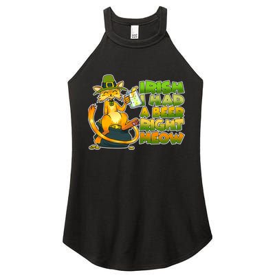 Irish I had A Beer Right Meow Women's Perfect Tri Rocker Tank