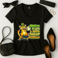 Irish I had A Beer Right Meow Women's V-Neck T-Shirt