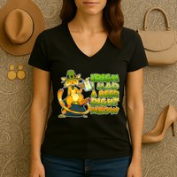 Irish I had A Beer Right Meow Women's V-Neck T-Shirt