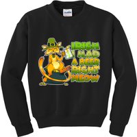 Irish I had A Beer Right Meow Kids Sweatshirt