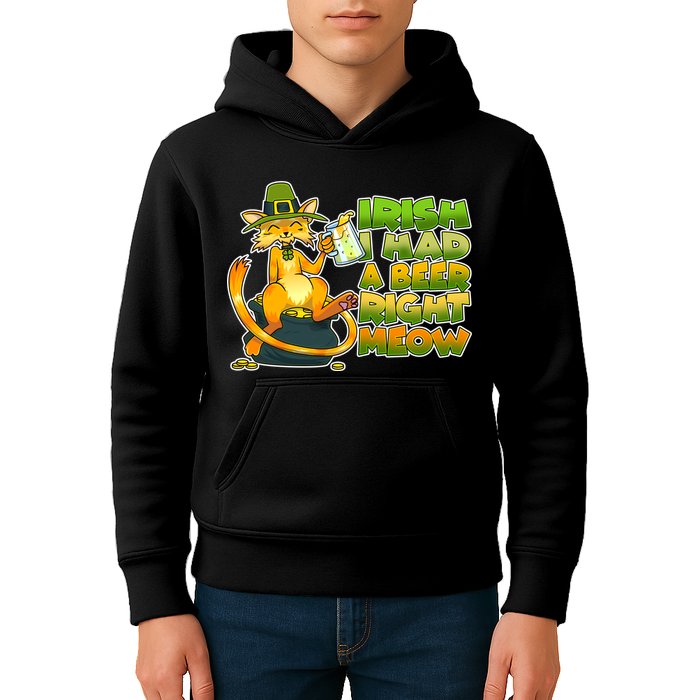 Irish I had A Beer Right Meow Kids Hoodie