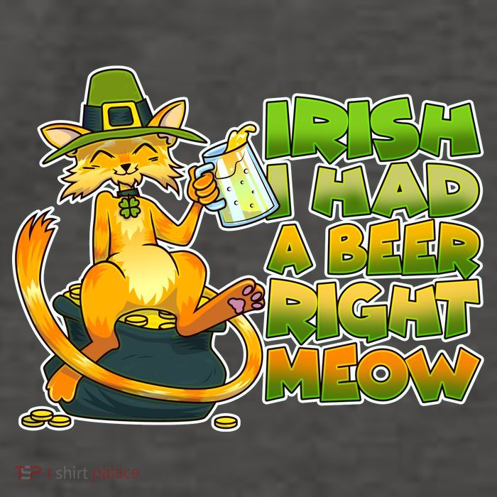 Irish I had A Beer Right Meow Vector Backpack