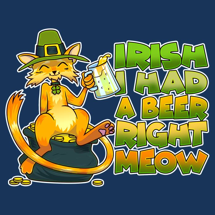 Irish I had A Beer Right Meow Infant Baby Jersey Bodysuit