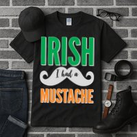 Irish I Had A Mustache Tall T-Shirt