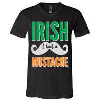 Irish I Had A Mustache V-Neck T-Shirt