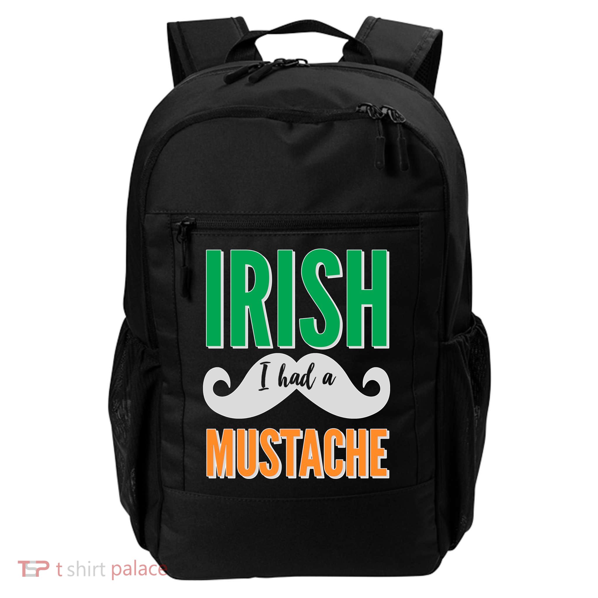 Irish I Had A Mustache Backpack