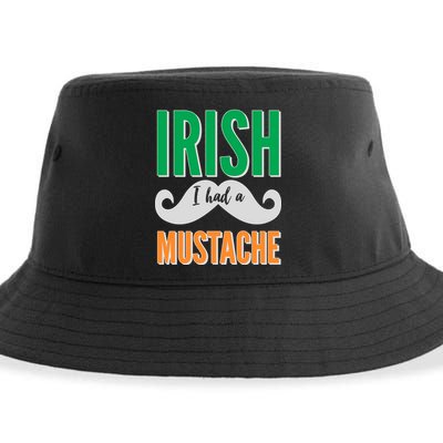 Irish I Had A Mustache Sustainable Bucket Hat