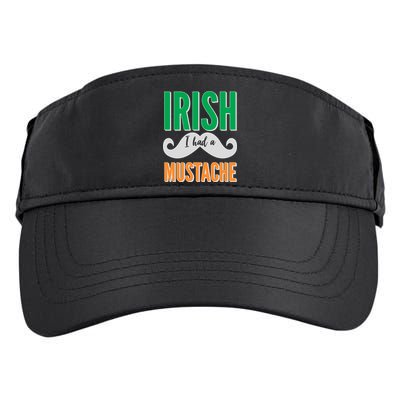 Irish I Had A Mustache Adult Drive Performance Visor