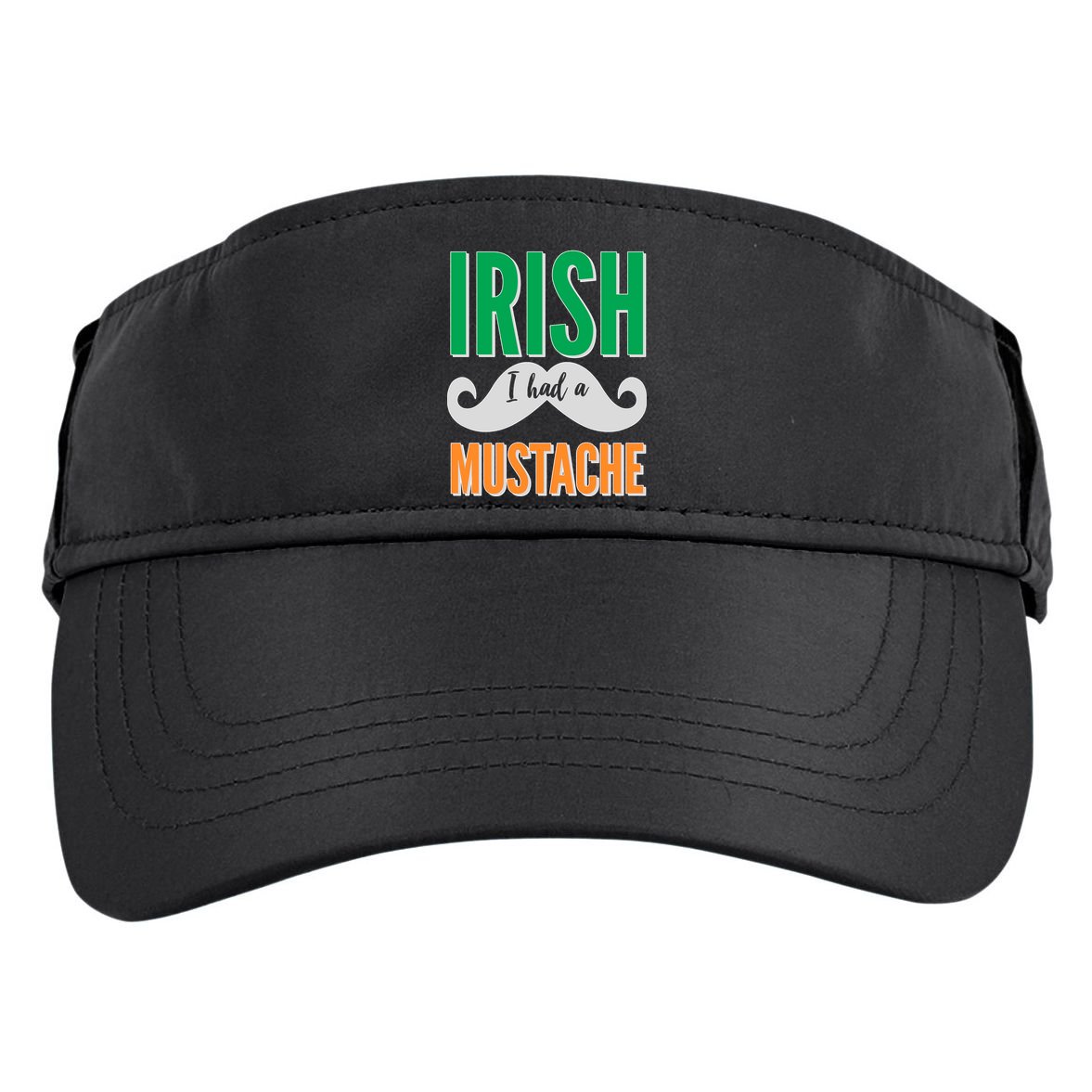Irish I Had A Mustache Adult Drive Performance Visor