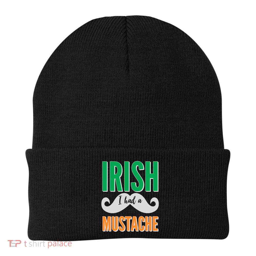 Irish I Had A Mustache Beanie