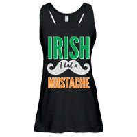 Irish I Had A Mustache Ladies Essential Flowy Tank