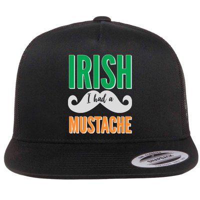 Irish I Had A Mustache Flatbill Hat