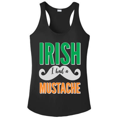 Irish I Had A Mustache Ladies PosiCharge Competitor Racerback Tank