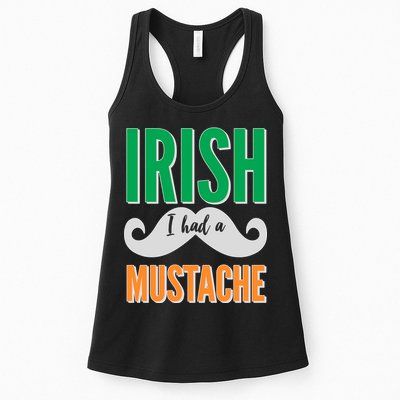 Irish I Had A Mustache Womens Tank Top