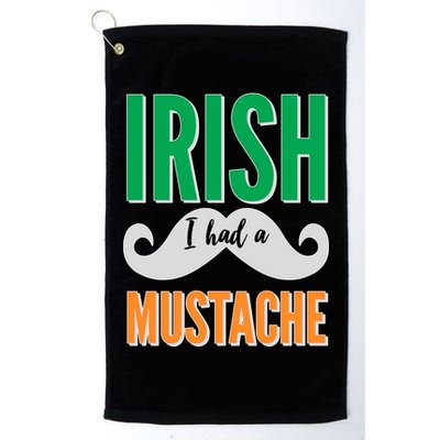 Irish I Had A Mustache Golf Towel