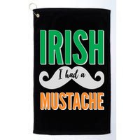 Irish I Had A Mustache Golf Towel