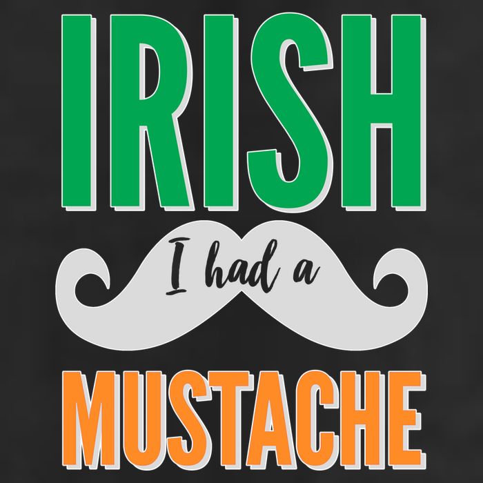 Irish I Had A Mustache Golf Towel