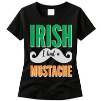 Irish I Had A Mustache Womens T-Shirt