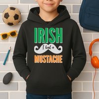 Irish I Had A Mustache Kids Hoodie