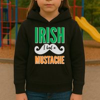 Irish I Had A Mustache Kids Hoodie