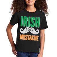 Irish I Had A Mustache Kids T-Shirt