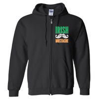 Irish I Had A Mustache Full Zip Hoodie