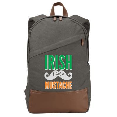 Irish I Had A Mustache Cotton Canvas Backpack