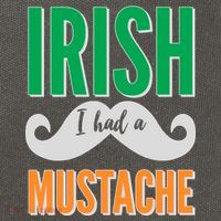 Irish I Had A Mustache Cotton Canvas Backpack